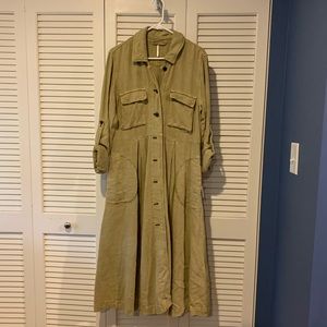 NWT Green duster, Free People, size small